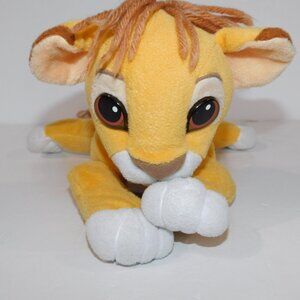 VTG 1995 Disney Mattel The Lion King Simba Newborn Baby Cub Yarn Hair Plush 12"